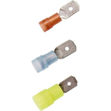 COSSE CLIP 6.3 MM X 0.8 MM LAPPKABEL 63101080 1.5 MM² 2.5 MM² PARTIELLEMENT ISOLÉ BLEU 100 PC(S) (1/2)