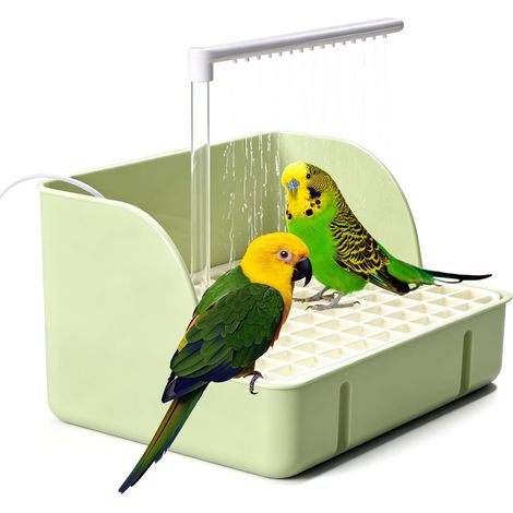 Baignoire Automatique Pour Oiseaux, Douche Pour Perroquet 29x22cm,Bain Automatique Pour Oiseaux Avec 26 Sorties D'eau Et Pompe Économie D'Énergie Et Chargement Usb,Douche À Oiseaux,Douche Pour Oiseaux (1/5)