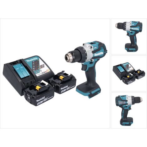 Makita DHP 489 RT trapano a percussione a batteria 18 V 73 Nm brushless + 2x batteria ricaricabile 5,0 Ah + caricabatterie