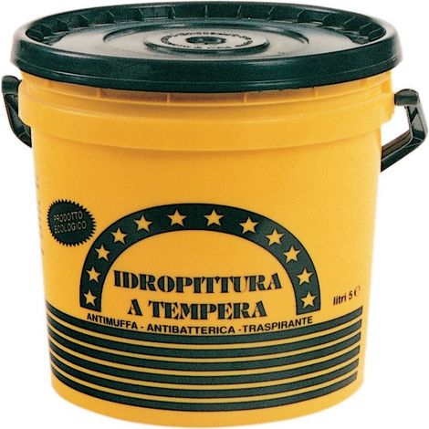 Idropittura tempera mapekol lt.5 antimuffa,antibatterica,traspirante,bianco - Salone