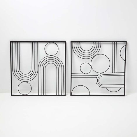 HOMESCAPES Decorative metal wall art, living room wall decor metal wall art (1/5)