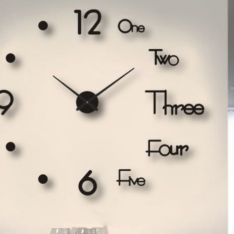 Reloj de pared silencioso, decorativo y sin marco, ideal como elemento decorativo para el salón y el dormitorio. (1/4)