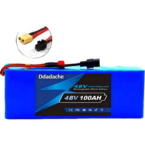 Batterie lithium-ion, capacité 100Ah, compatible avec les véhicules électriques, XT60 SM (1/2)