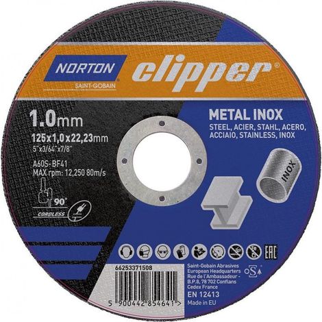 Taglio Disco Di Metallo-Inox A60S-125X1.0X22.23Mm
