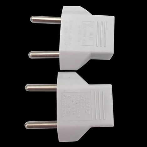 Adaptateur USA jusqu'à l'UE, [6-pack] 2-stift CN Kina USA Amerika jusqu'à 2-stift EU Franike, Tyskland, Spanien, Egypten och mer CDQ