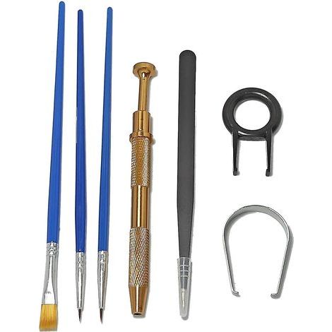 Kit d'outils pour retirer les touches de clavier : extracteur de touches, extracteur de commutateurs, station de lubrification (1/4)