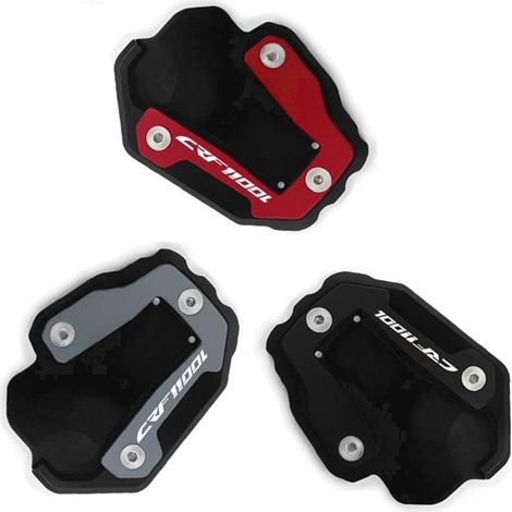 1 gray + black aluminum alloy motorcycle kickstand pad, side kickstand, enlarged seat, motorcycle accessories (1/5)