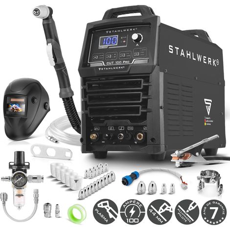 STAHLWERK Découpeuse plasma CUT 100 Pro 100 A avec allumage pilote Equipement complet