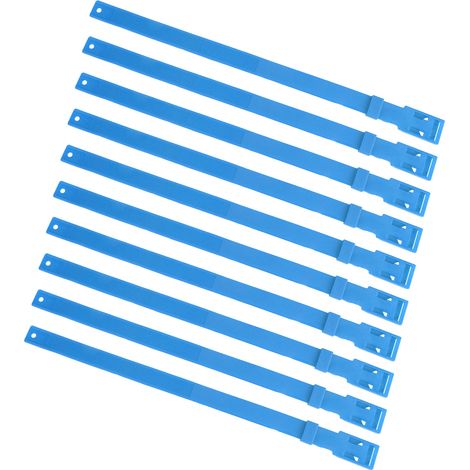 10 verstellbare 23-Zoll-PU-Ziegenfallen für Nutztiere (Kühe, Pferde, Schafe) – Blau (1/5)