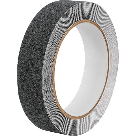 Cinta adhesiva antideslizante - 5 m - 25 mm - Negro