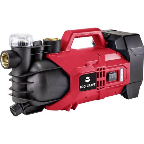 Toolcraft – Pompe de jardin sans fil 20 V – Débit max. 2800 l/h – Hauteur de refoulement 22 m – Autonomie 26 min – IPX4