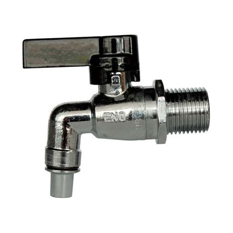 RUBINETTO A SFERA OTTONE + BECCUCCIO STARS - NICHELATO 1/2M- 2 pezzi