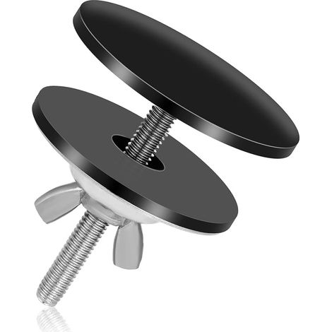 ANBOO 1 Pcs Cache Trou Evier, Couvercle De Trou D'Évier Noir, Couvercle Trou Robinet en Acier Inoxydable, Caoutchouc, Alliage De Zinc, Bouchon pour Trou De Robinet (1/5)