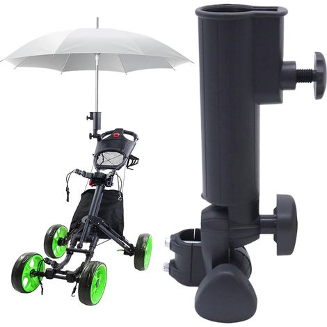 Porte-Parapluie Golf, Facile à Installer Accessoire de Voiturette Golf, Universel Réglable, Chariot à Vélo, Chaise de Plage, Porte-Fauteuil Roulant (1/5)