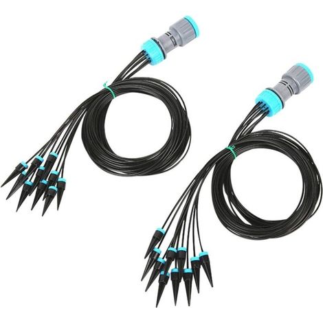 Composants d'irrigation 10 goutteur de tête Dispositif d'arrosage Automatique Dispositif d'infiltration Irrigation Goutte à Goutte(2Pcs) (1/5)