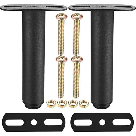 Bed Legs, 18-33 cm, Furniture Legs, Table Legs, T-Shape Metal Legs, Support for Bed Base, Height Adjustable Legs for Sofa, Bed, Wardrobe, Cabinet (1/5)