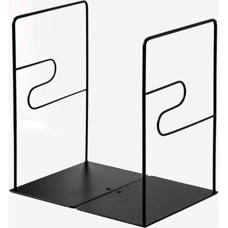 Buchstütze – Stift – Minimalistisches Design – Schwarzes Metall – Verstellbar – 21x20x15 cm