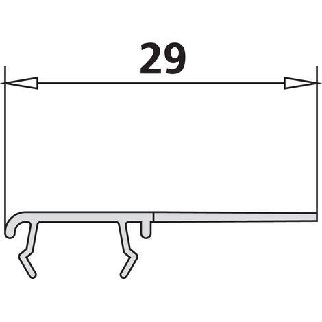 Kermi Glasabdichtung senkrecht 4719 24 L x1, 4628M29L, 2000mm, links, passend bis Serienhöhe 2000mm, 2534973
