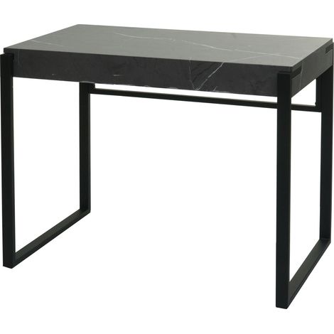 Mesa para ordenador de oficina mesa auxiliar 100x54 cm MDF aspecto mármol gris 040006064
