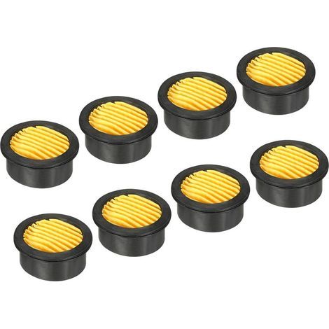 Lntyq Air Compresseur Filtre, 8 Paquet Bruit Réduction Air Compresseur Accessoires pour Générateurs, Souffleurs, Échappement Ports, Noir, Jaune (1/5)