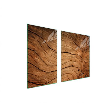 Assiette en verre et planche à découper en bois 100x52 (1/5)