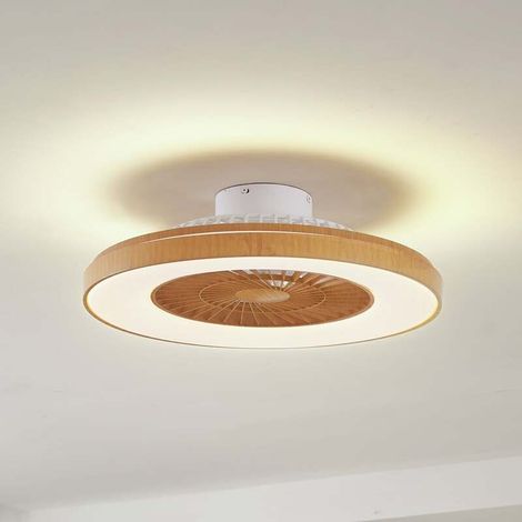 [NEUWERTIG] B-Ware Lindby LED-Deckenventilator Teleo Deckenventilator Venti holzfarben DC leise CCT (1/2)