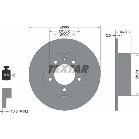 Lot de 2 Disques de frein Textar 92111203 NISSAN 4320600QAA 4403045 7700314107