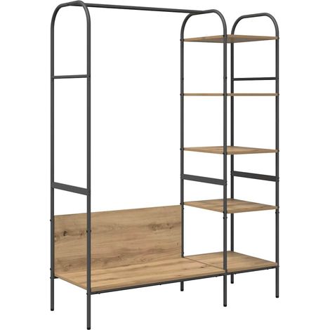 Porte-vêtements Beige 120 x 44 x 160 cm Bois d'ingénierie CFW758489 (1/5)
