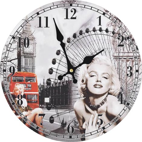 Horloge murale vintage Marilyn Monroe 30 cm (1/5)