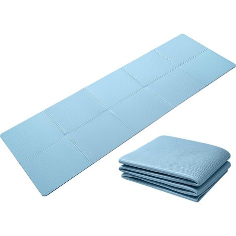 Tapis de yoga pliable antidérapant portable tapis de fitness léger tapis de gymnastique Pilates Sport Voyage Tapis d'exercice pour femme homme 183 x 61 x 0,6 cm (1/3)