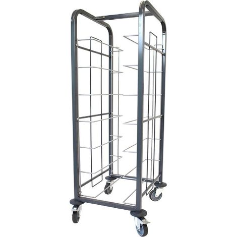 Chariot de débarrassage en acier 7 niveaux - 485 x 578 x 1393 mm - CRAVEN (1/2)