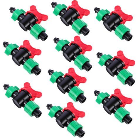 Lot de 10 vannes de contrôle d'irrigation à double verrouillage – Raccord de vanne d'arrosage de rechange pour accessoires de jardin (1/5)