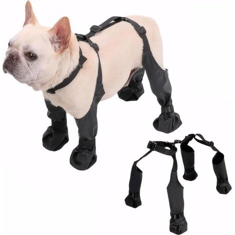 Scarpe impermeabili per cani di piccola e media taglia, protezione per le zampe, scarpe antiscivolo per animali domestici, per passeggiate all'aperto, riflettenti (1/5)