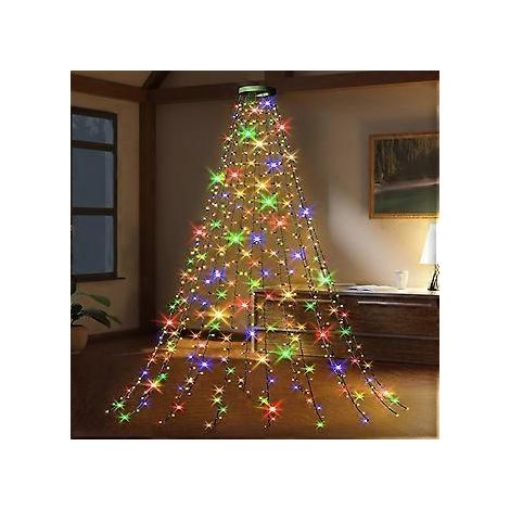 Guirlande lumineuse pour sapin de Noël, 2 m  16 branches, 400 LED, étanche, pour décorer votre sapin. (1/4)