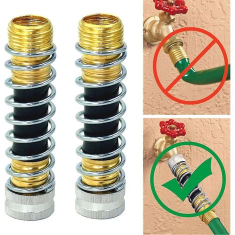 Raccord fileté anti-nœuds et anti-pliure pour tuyau d'arrosage de jardin, 3/4 pouce, lot de 2 (1/5)