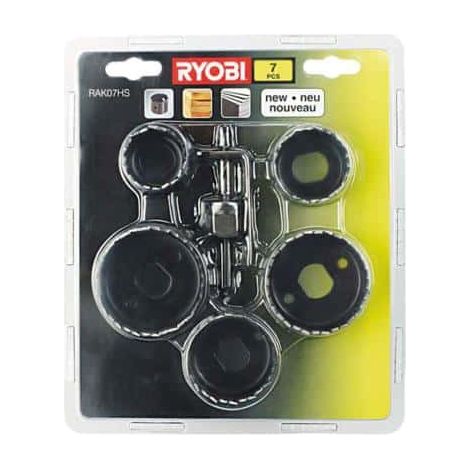 RYOBI Jeu de 7 pièces scie cloche pour le bois RAK07HS (1/3)