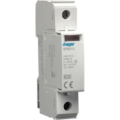 Parafoudre 1P débrochable 40kA voy - HAGER SPB113