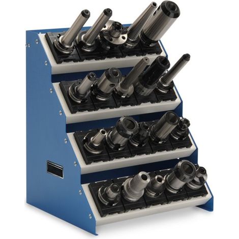 CNC-Tischaufsatzgestell Breite 575 mm, TAG 4 mit 2 Etagen inkl. Einsätze Maße in mm (BxTxH): 575 x 375 x 525