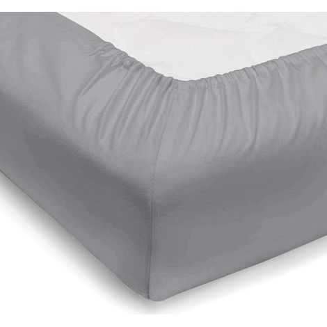 1 Drap-housse, Coton égyptien, 250 fils/cm², Bonnet 35 cm, Respirant, Pour matelas 180x200 cm (1/5)