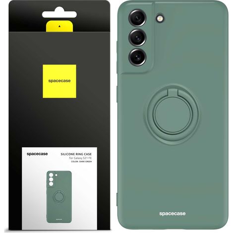Anello in silicone Spacecase per Galaxy S21 FE, verde scuro (1/5)