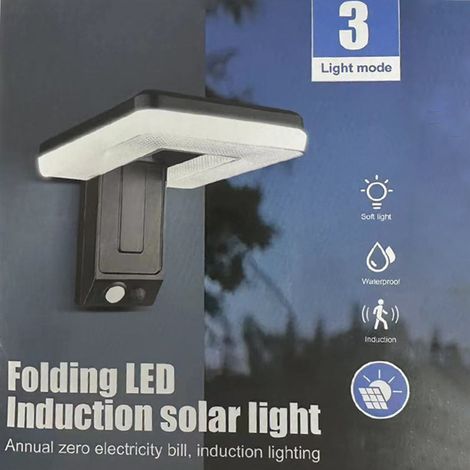 Set mit 2 IP65-Solarleuchten, wasserdichte LED-Wandleuchten für den Außenbereich, geeignet für Garten und Terrasse, mit Bewegungsmelder, weißes Licht (1/5)
