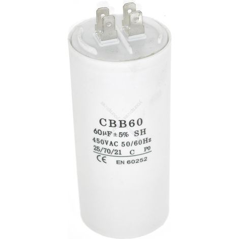 Universal 60UF Microfarad Appliance Motor Start Run Capacitor (1/2)