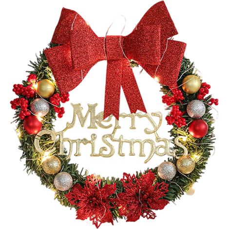 Couronne décorative de noël, décoration murale-Modèle D