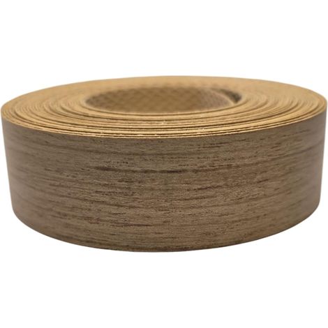 Bande de chant thermocollante 21mm x 5m épaisseur 0,50mm Mélaminé Facile à Appliquer Bricolage Étagère Meuble Panneau Bois Durable, Chêne Miel Castello