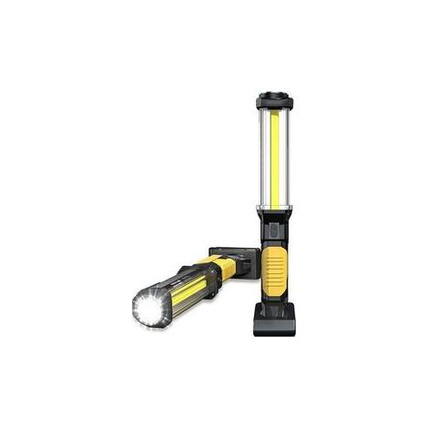 Lampe De Travail Baladeuse Led Rechargeable 1500 Lumens Cob Lampe Portable Mécanicien Avec Base Magnique Et Crochet Pour Réparation 1 Pièce (1/5)