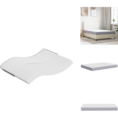 Matelas en mousse moyennement doux 140x190 cm - Matelas Mousse - Matelas Confortable - Matelas Livraison Rapide - Matelas Double Face - Matelas Pas Cher (1/5)