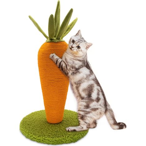 Arbre à Chat Carotte, 42 cm, Carotte Mignonne, griffoir, en sisal Naturel, intérieur pour Chatons (1/5)