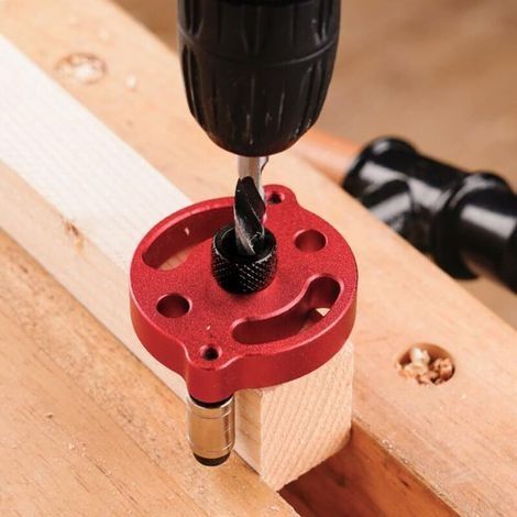 Pince de centrage automatique Guide de perçage 3-10 mm pour assemblages de panneaux de bois (1/4)