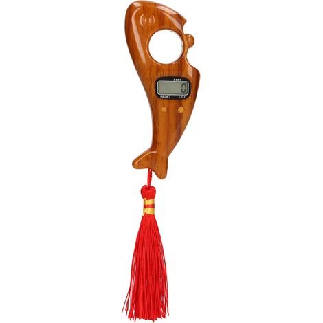 Compteur de perles numérique silencieux en forme de poisson pour méditation et relaxation, couleur marron (1/5)