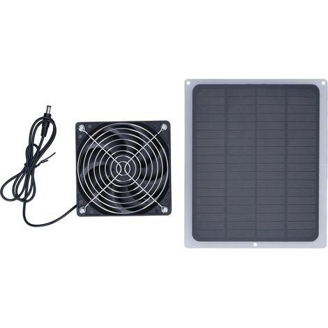 6-W-Solarventilator mit Schutznetz, wasserdicht, für Gewächshäuser, Hühnerställe und den Außenbereich (1/5)